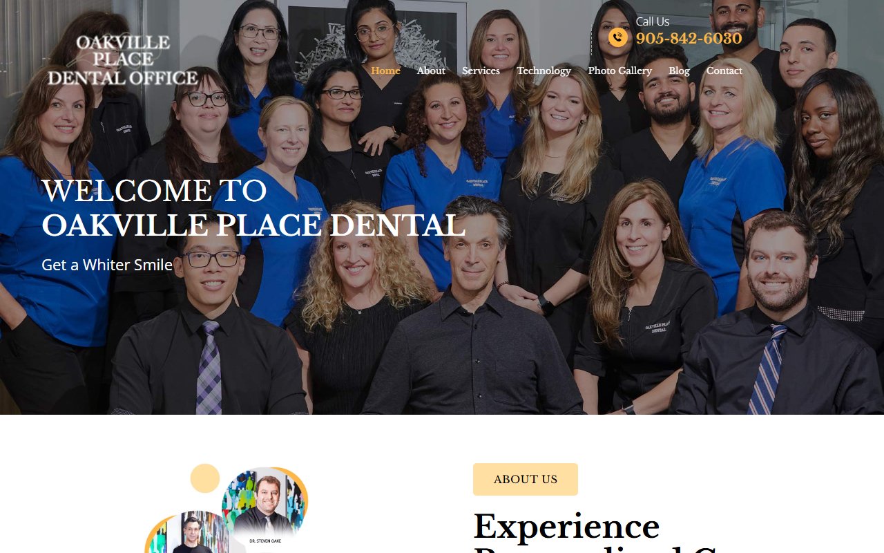 Dentist Oakville live website benchmark preview