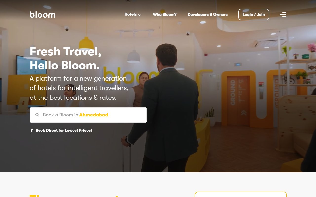 Bloom Hotels live website benchmark preview