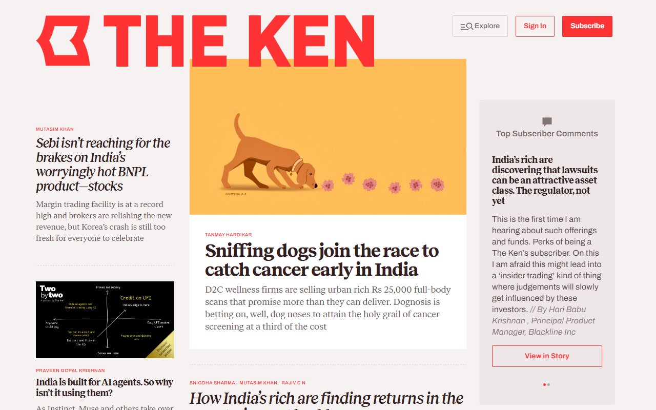 The Ken live website benchmark preview