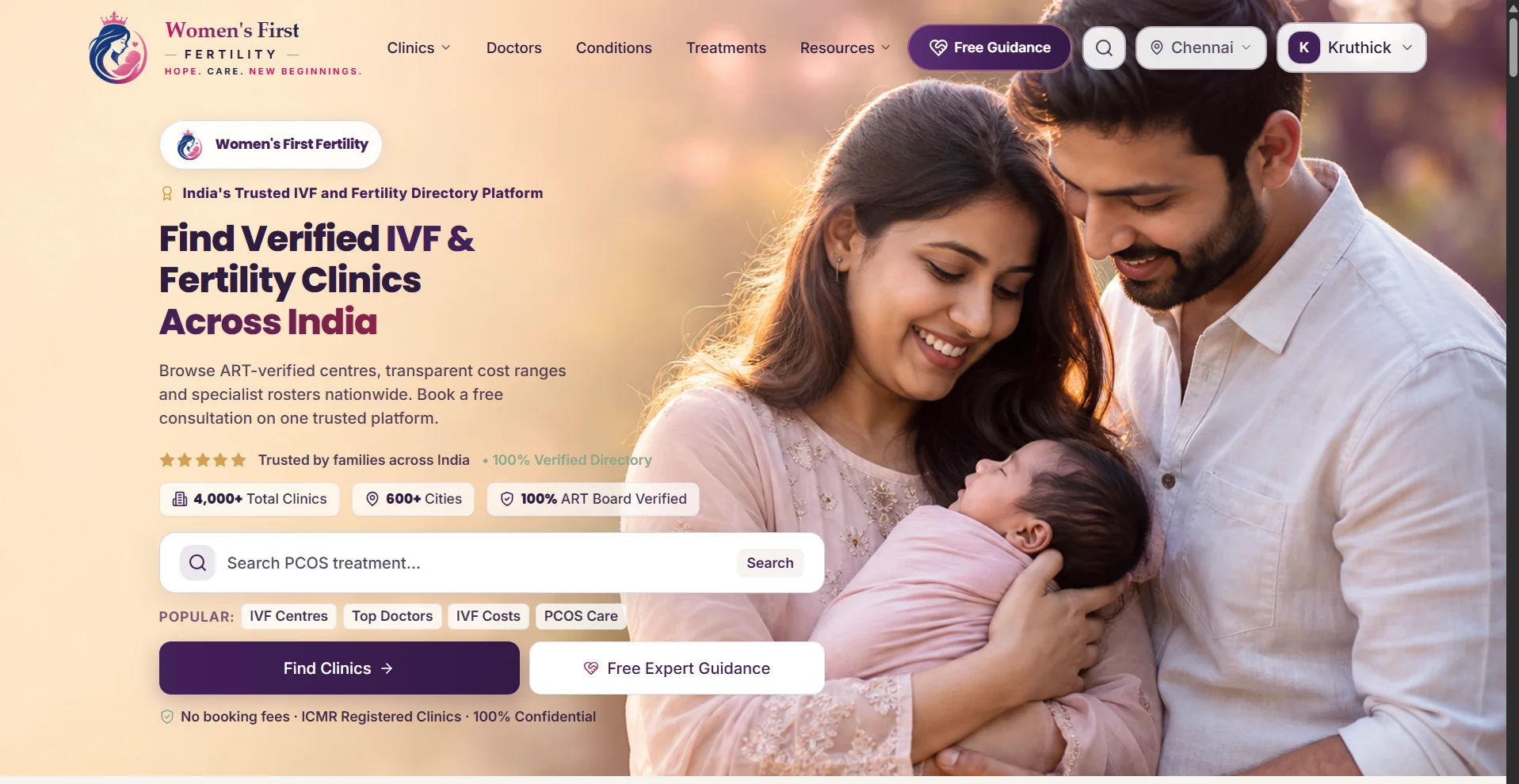 Nationwide Clinic & Specialist Search Portal